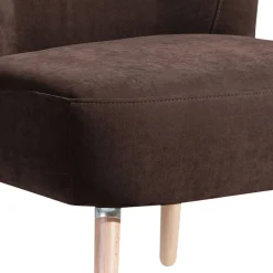 Brauner Wohnzimmersessel aus Velours - Hippa