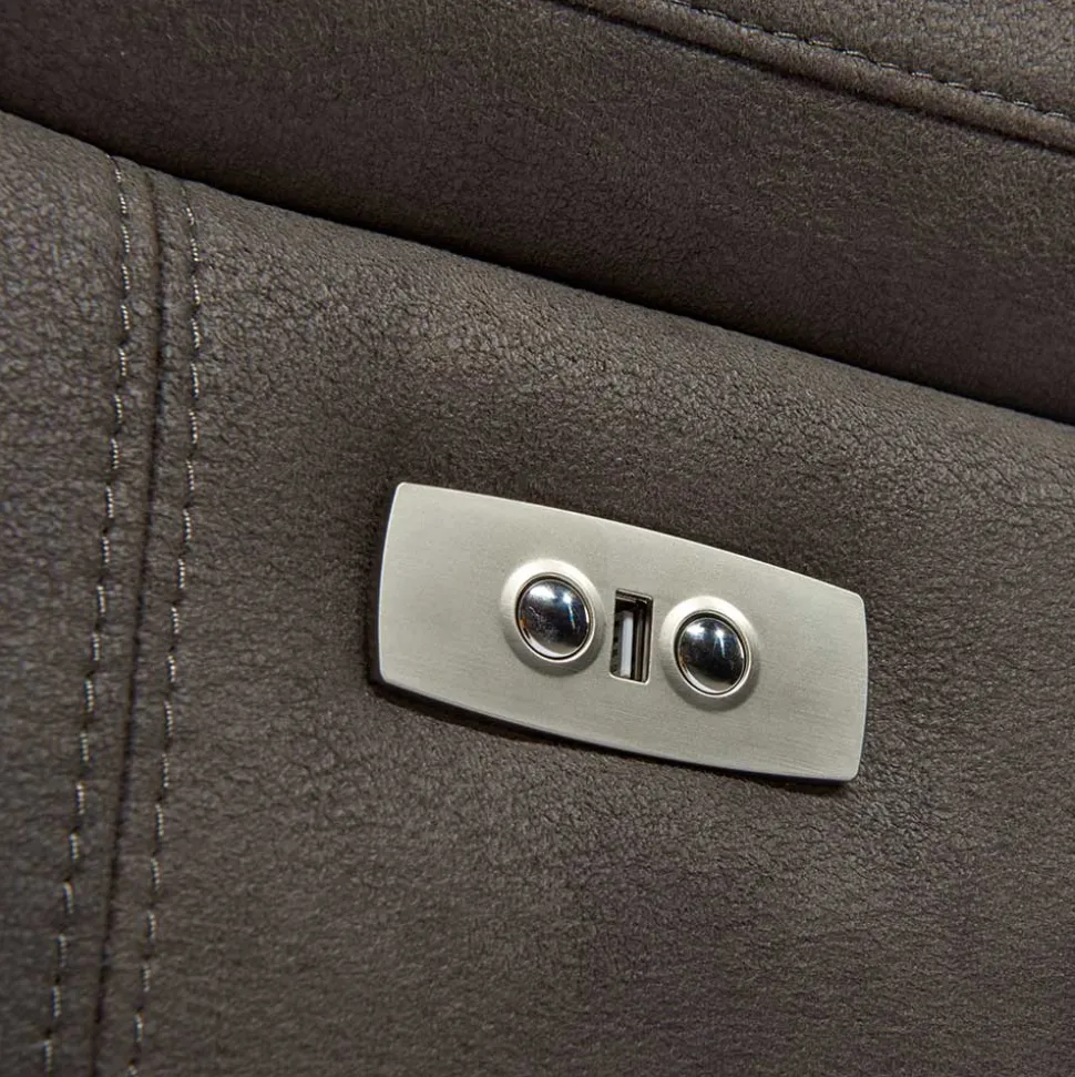 Braunes 2er Sofa mit Relaxfunktion - Extrados