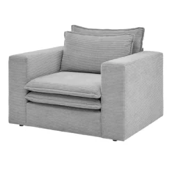 Breitcord Sessel in Hellgrau - Tessina