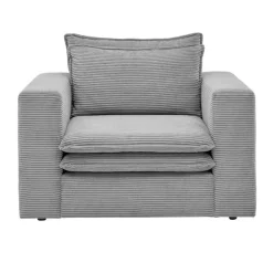 Breitcord Sessel in Hellgrau - Tessina