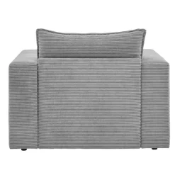 Breitcord Sessel in Hellgrau - Tessina