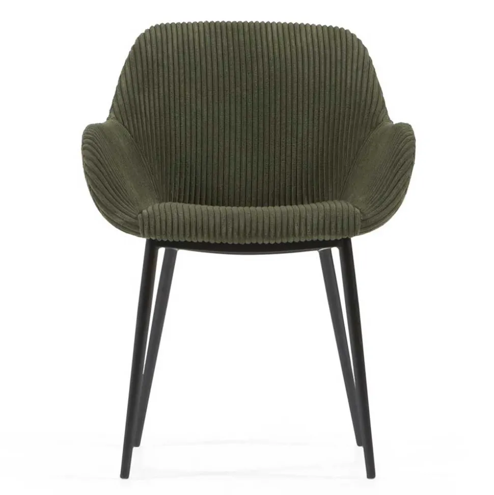 Breitcord Stühle in Dunkelgrün - Rovakis (4er Set)