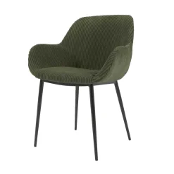 Breitcord Stühle in Dunkelgrün - Rovakis (4er Set)