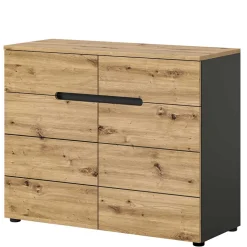 Breite Flurkommode mit zwei Schubladen - Norja