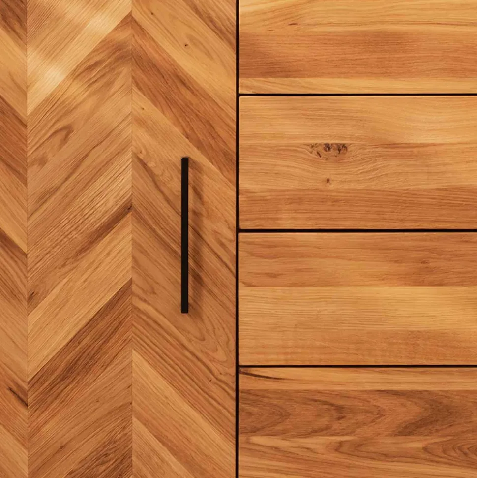 Breite Kommode mit vier Schubladen & Tür - Kerfa