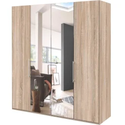 Breiter Falttüren-Schrank mit Spiegel - Zayun