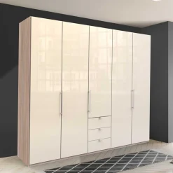 Breiter Kleiderschrank mit 2 Falttüren - Rativian