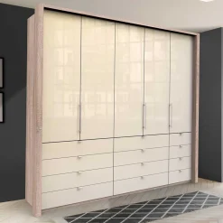 Breiter Kleiderschrank mit 12 Schubladen - Rativian