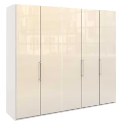 Breiter Schlafzimmerschrank in Cremefarben - Zidarie