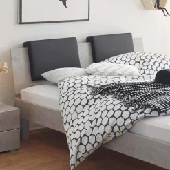 Breites Bett Cabelia in Beton Optik Dekor Grau