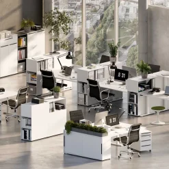 Büro Raumteiler Regal in Weiß - Sparkle