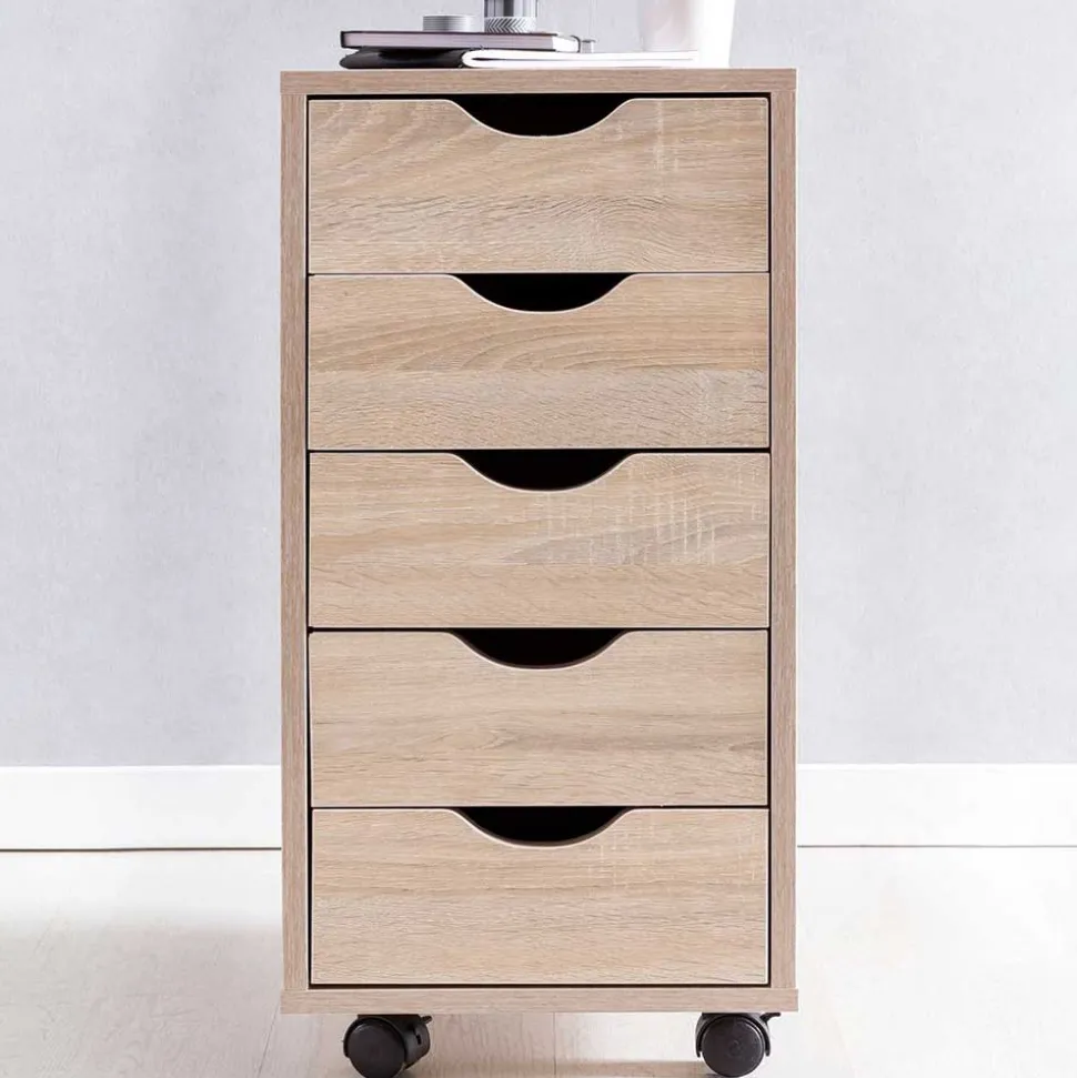 Büro Rollcontainer mit fünf Schubladen - Mavricara