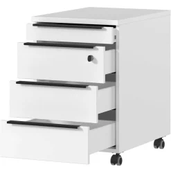 Büro Schreibtisch Rollcontainer in Weiß - Sparkle