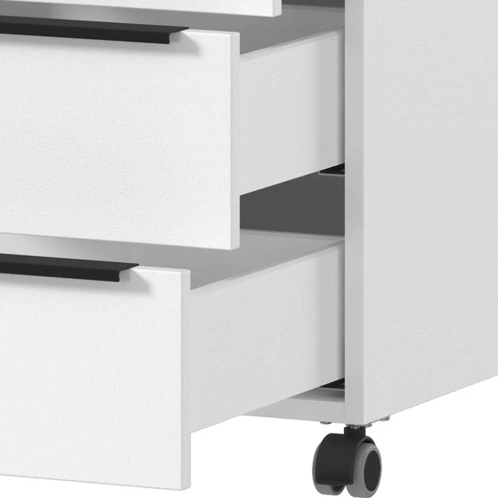 Büro Schreibtisch Rollcontainer in Weiß - Sparkle