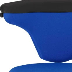 Bürohocker mit Lehne in Dunkelblau & Schwarz - Kanellas