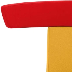 Bürohocker mit Rückenlehne in Gelb & Orange - Andjes