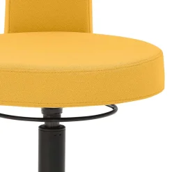 Bürohocker mit Rückenlehne in Gelb & Orange - Andjes