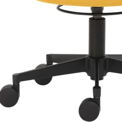 Bürohocker mit Rückenlehne in Gelb & Orange - Andjes