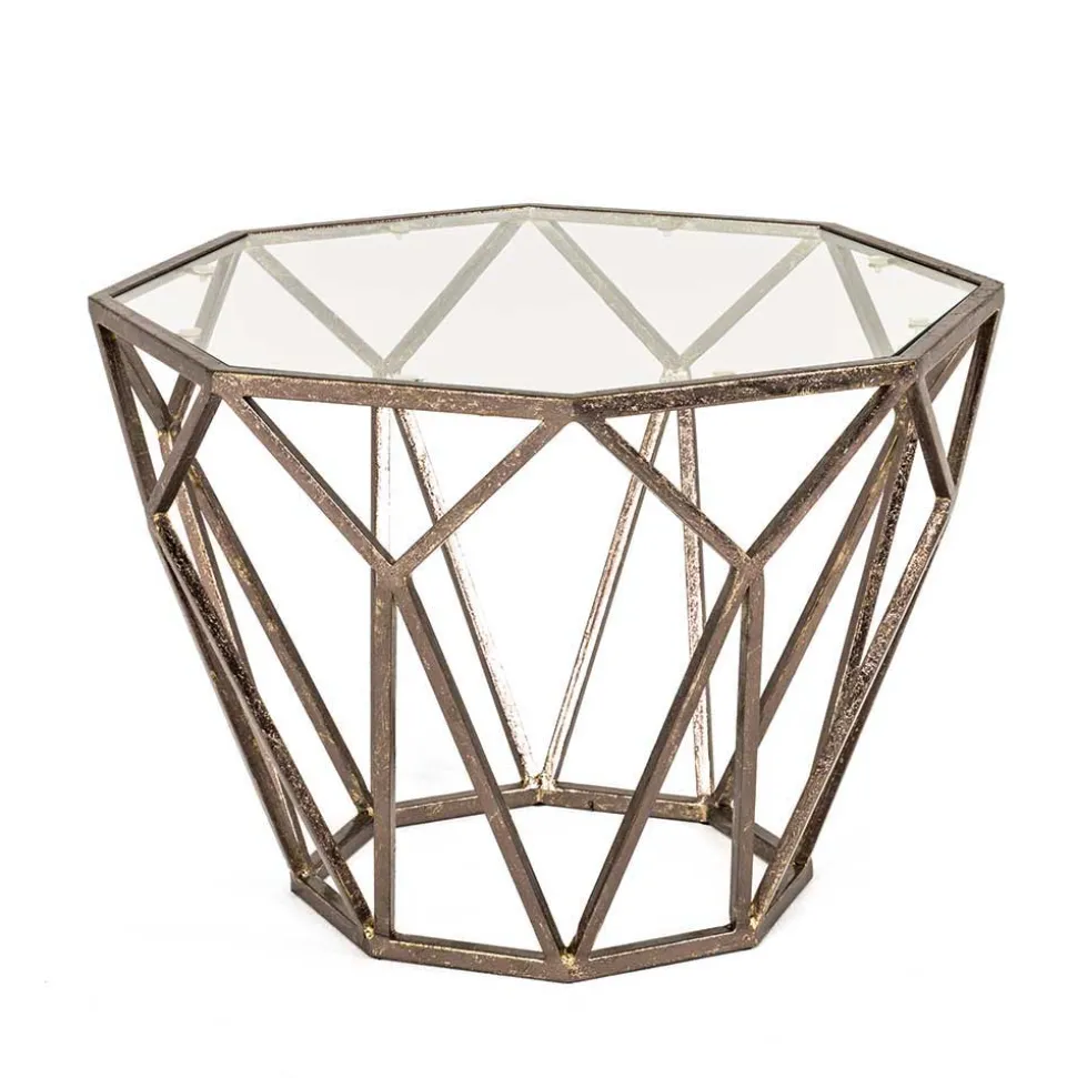 Bronzefarbener Beistelltisch Exados aus Metall