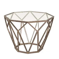 Bronzefarbener Beistelltisch Exados aus Metall