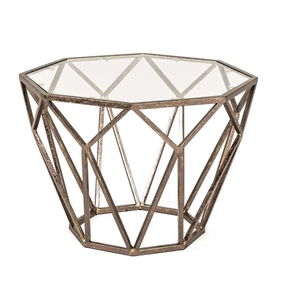 Bronzefarbener Beistelltisch Exados aus Metall