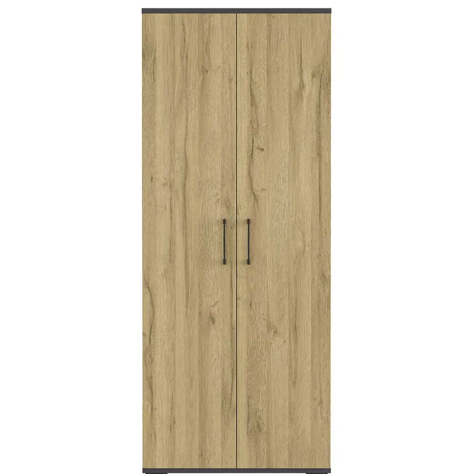 Büroschrank in Wildeiche & Dunkelgrau - Disgano