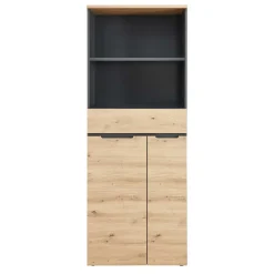 Büroschrank mit 2 Fächern und 2 Türen und Schublade - Kuetra