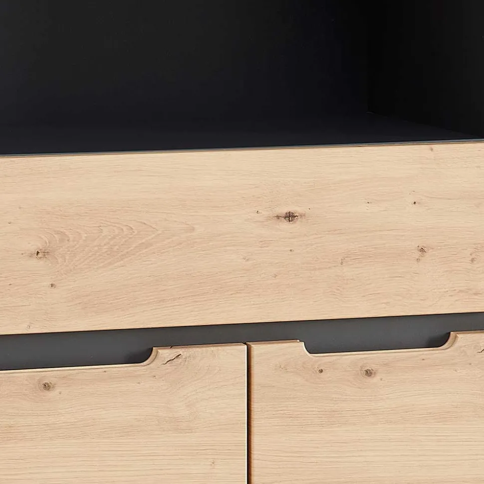 Büroschrank mit 2 Fächern und 2 Türen und Schublade - Kuetra