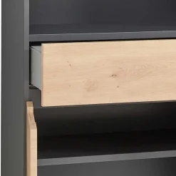 Büroschrank mit 2 Fächern und 2 Türen und Schublade - Kuetra