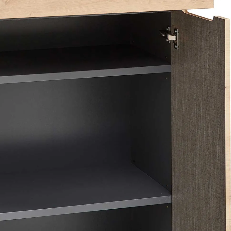 Büroschrank mit 2 Fächern und 2 Türen und Schublade - Kuetra