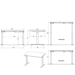 Bürotisch elektrisch höhenverstellbar - Espnoz