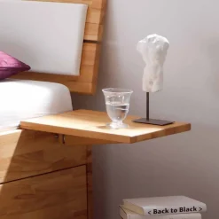 Buche Massivholzbett Gulmez inklusive Bettkästen mit gedämpftem Selbsteinzug