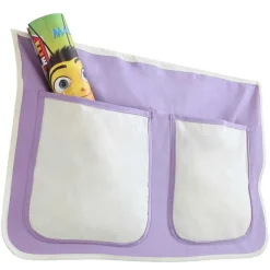 Buchefarbenes Hochbett mit Rutsche schräg - Speccia