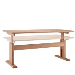 Buchenholz Schreibtisch höhenverstellbar per Raster - Bash