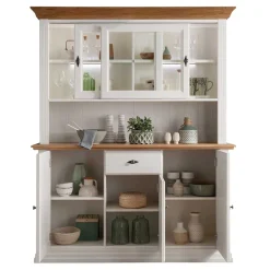 Buffetschrank in Weiß & Eichefarben - Henry