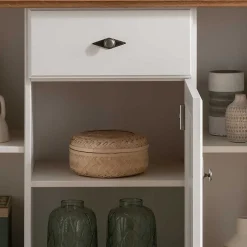 Buffetschrank in Weiß & Eichefarben - Henry