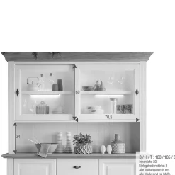 Buffetschrank in Weiß & Eichefarben - Henry