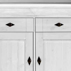 Buffetschrank Satumare in Weiß Kiefer teilmassiv