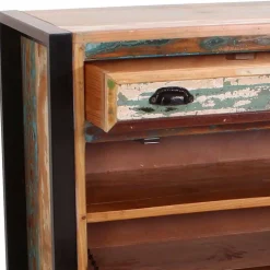 Bunte Flurmöbel im Shabby Chic - Vosbadus (vierteilig)