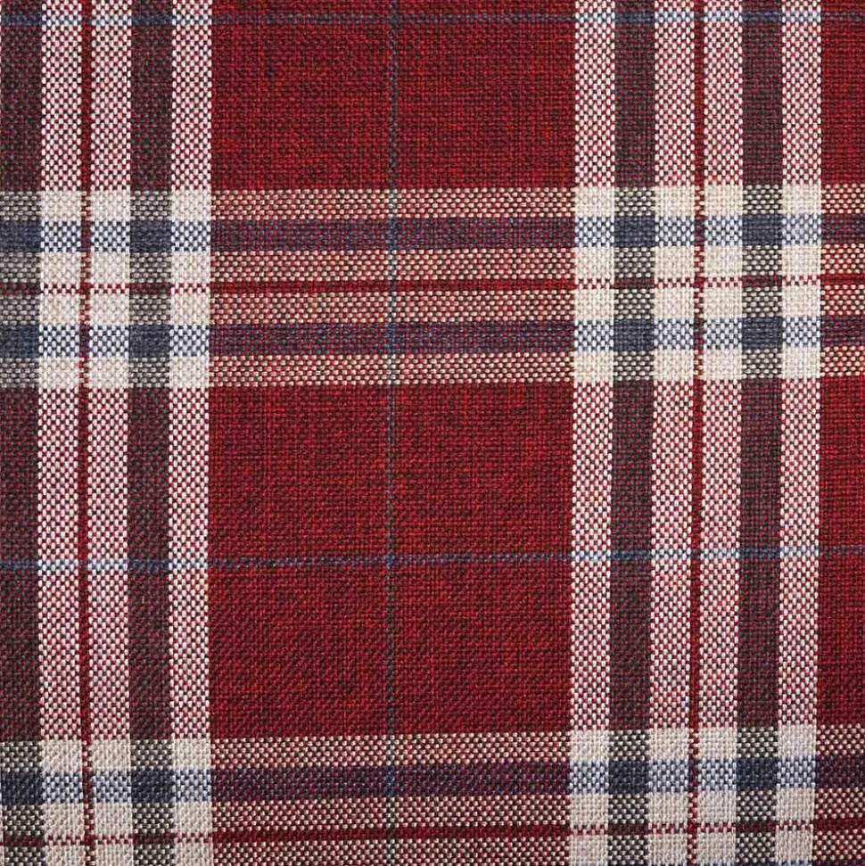 Chaiselongue mit Karostoff in Rot - Lyatea