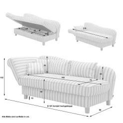 Chaiselongue mit Streifenmuster - Texicano