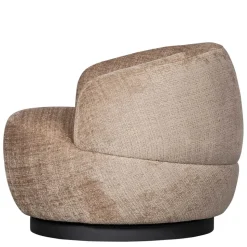 Chenille Drehsessel in Beige - Anvica