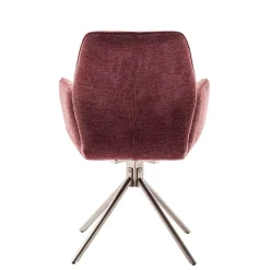 Chenille Drehstühle in Altrosa - Veron (2er Set)