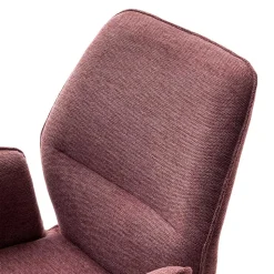 Chenille Drehstühle in Altrosa - Veron (2er Set)