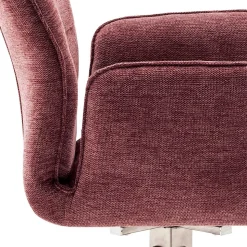 Chenille Drehstühle in Altrosa - Veron (2er Set)