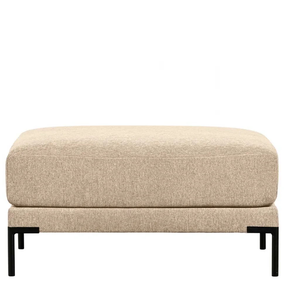 Chenille Hocker in Beigegrau Melange - Paola