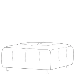 Chenille Polsterhocker in Graugrün - Aramato