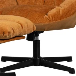 Chenille Relaxsessel in Ocker - Zinatella (zweiteilig)