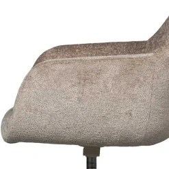 Chenille Schreibtischstuhl in Taupe - Vorius