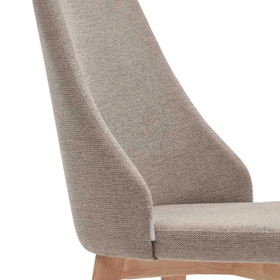 Chenille Stühle in Hellbraun - Hairos (6er Set)